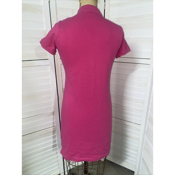 Ralph Lauren Sport Cotton Polo Pink Dress White Logo Embroidered SMALL - Picture 6 of 8
